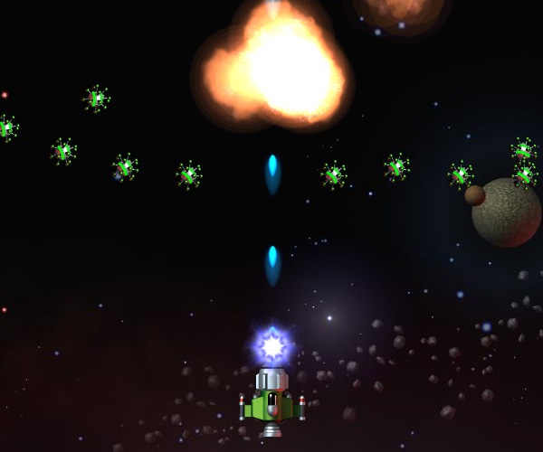 Space blaster shooting clearance game